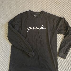 PINK Victoria's Secret Black Long Sleeve Tee